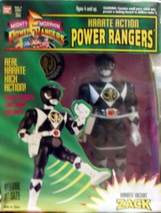 Mighty Morphin Power Rangers Karate Kickin Zack Black Ranger © 1994 Bandi